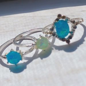 Blue and green Rings